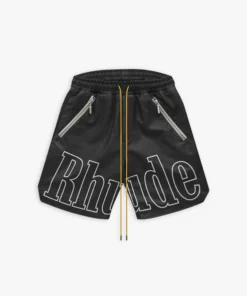 RHUDE SHORTS RH LOGO SHORTS - LEATHER