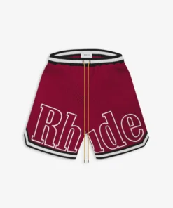 RHUDE SHORTS COURT LOGO SHORTS