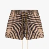 RHUDE SHORTS ZEBRA SILK