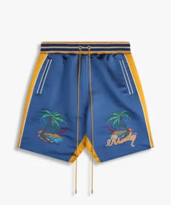 RHUDE SHORTS PALM EAGLES SOUVENIER SHORTS