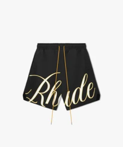 RHUDE SHORTS SCRIPT LOGO SWIM SHORTS