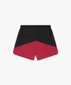 RHPF24SH01859 RHUDE YACHTING SHORT BLACK MAROON 2