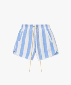 RHUDE SHORTS STRIPED LOOP TERRY SHORT