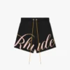 RHUDE SHORTS GP SCRIPT LOGO KNIT SHORT